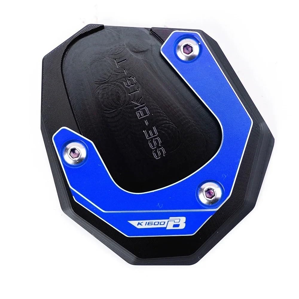 Für K1600B K1600GT K1600GTL K1600 B GT GTL 2017-2022 2023 CNC Kickstand Fuß Seitenständer Verlängerung Pad Stützplatte Schlüsselanhänger(Blue) von TIMJAN