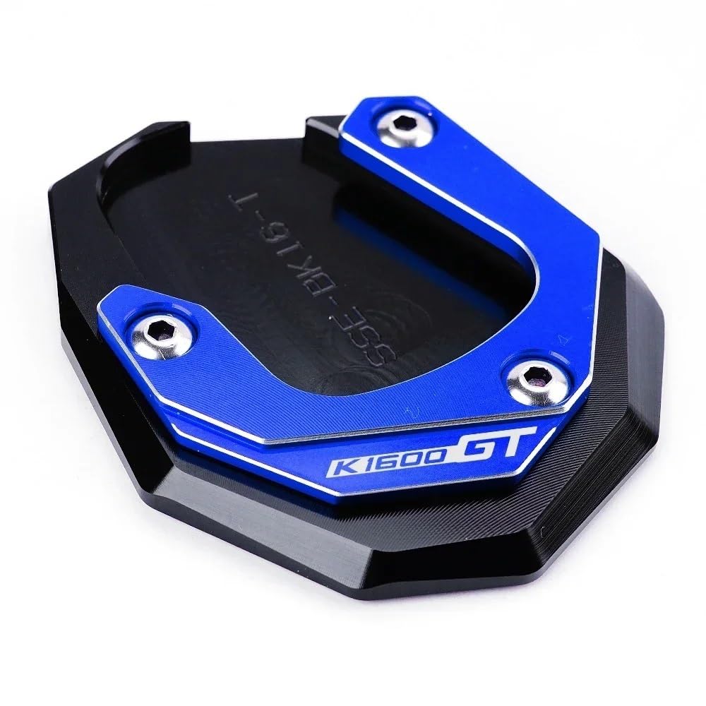 Für K1600B K1600GT K1600GTL K1600 B GT GTL 2017-2022 2023 CNC Kickstand Fuß Seitenständer Verlängerung Pad Stützplatte Schlüsselanhänger(Blue1) von TIMJAN