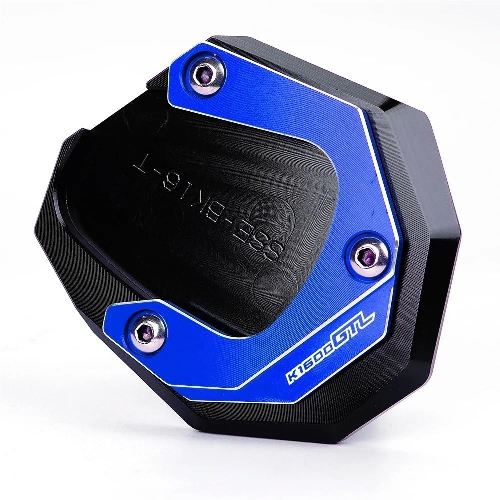 Für K1600B K1600GT K1600GTL K1600 B GT GTL 2017-2022 2023 CNC Kickstand Fuß Seitenständer Verlängerung Pad Stützplatte Schlüsselanhänger(Blue2) von TIMJAN
