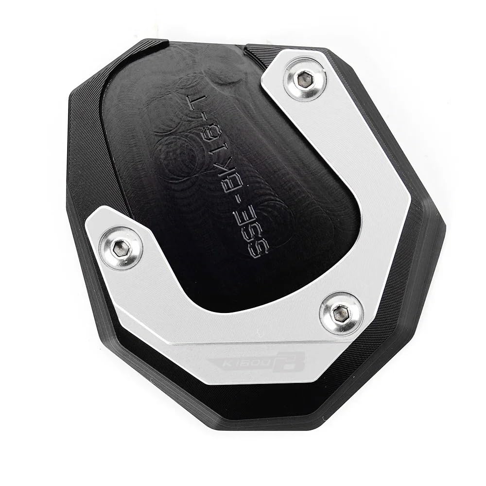 Für K1600B K1600GT K1600GTL K1600 B GT GTL 2017-2022 2023 CNC Kickstand Fuß Seitenständer Verlängerung Pad Stützplatte Schlüsselanhänger(Silver) von TIMJAN