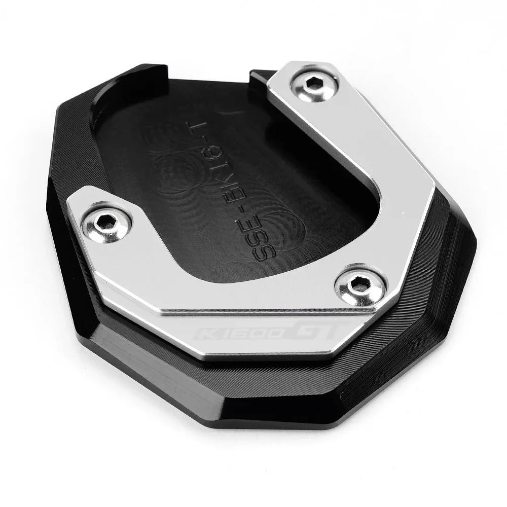 Für K1600B K1600GT K1600GTL K1600 B GT GTL 2017-2022 2023 CNC Kickstand Fuß Seitenständer Verlängerung Pad Stützplatte Schlüsselanhänger(Silver1) von TIMJAN