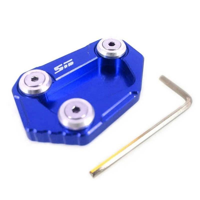 Für Motorrad CNC Kickstand Fuß Seite Verlängerung Pad Unterstützung Platte Vergrößern Stehen S1000R S1000 RS 1000R 2014 2015 2016(Blue) von TIMJAN
