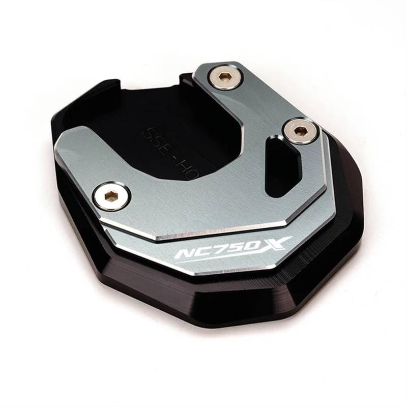 Für NC750X 2021 2022 2023 NC 750X NC750 X Motorrad CNC Fuß Seite Stehen Platte Ständer Enlarger Unterstützung Verlängerung Pad(Grey-A) von TIMJAN