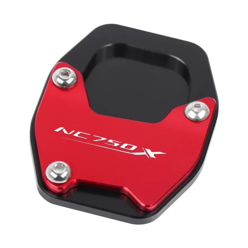 Für NC750X NC 750X NC750 X 2014-2023 Motorrad CNC Aluminium Ständer Fuß Seitenständer Stehen Verlängerung Enlarger Pad(21-23 RED) von TIMJAN
