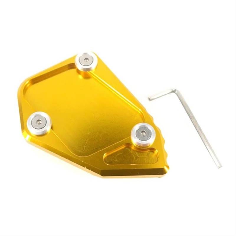 Für R1200GS ADV R 1200 GS R1200 GS Adventure 2008-2014 Motorrad CNC Kickstand Fuß Seitenständer Verlängerung Stützplatte Pad(Gold) von TIMJAN