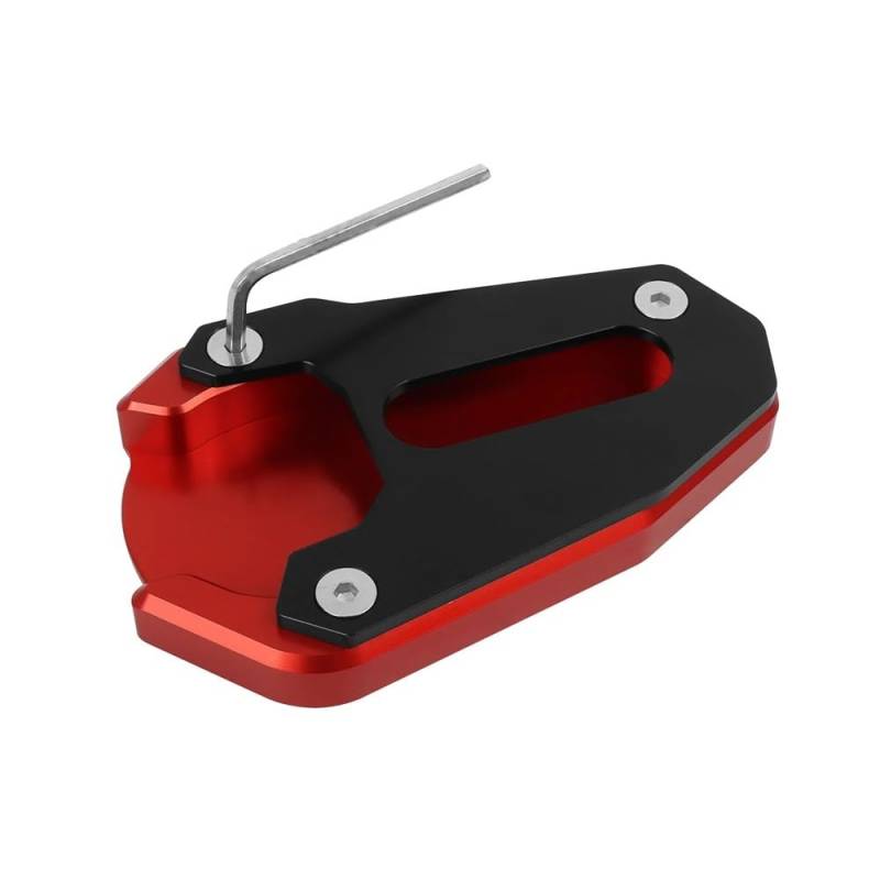 Für SV650 SV650X Gladius SFV 650 SV 650 SV 650X CNC Kickstand Verlängerungsplatte Fuß Seitenständer Vergrößerer Pad Stützplatte(Red) von TIMJAN