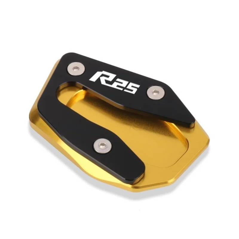 Für YZF R3 R25 YZF-R3 YZF-R25 YZFR3 YZFR25 2019-2023 2021 Motorrad CNC Kickstand Seitenständer Ständerverlängerung Vergrößerungspad(R25 Gold) von TIMJAN
