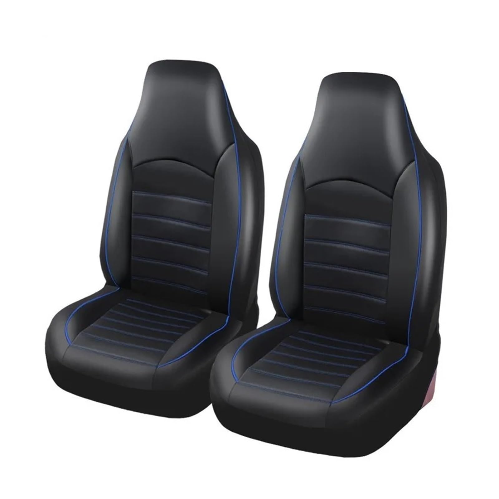 Autositzbezüge 2 Stück PU Leder Vorne Auto Sitzbezüge Hohe Eimer Auto Sitz Abdeckung Auto Innen Autoinnenraum(Blue) von TINGYUS