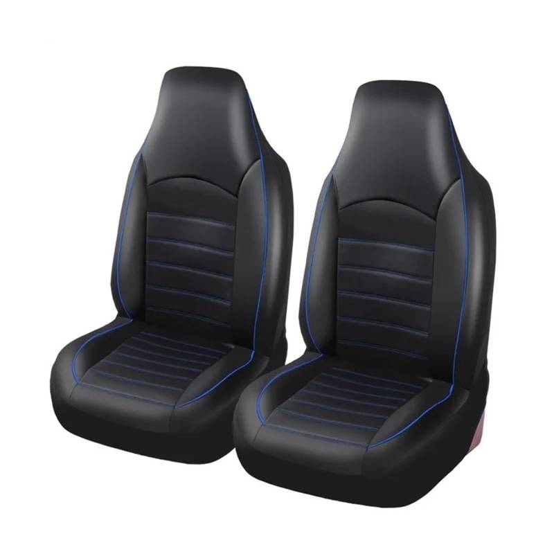 Autositzbezüge 2 Stück PU Leder Vorne Auto Sitzbezüge Hohe Eimer Auto Sitz Abdeckung Auto Innen Autoinnenraum(Blue) von TINGYUS