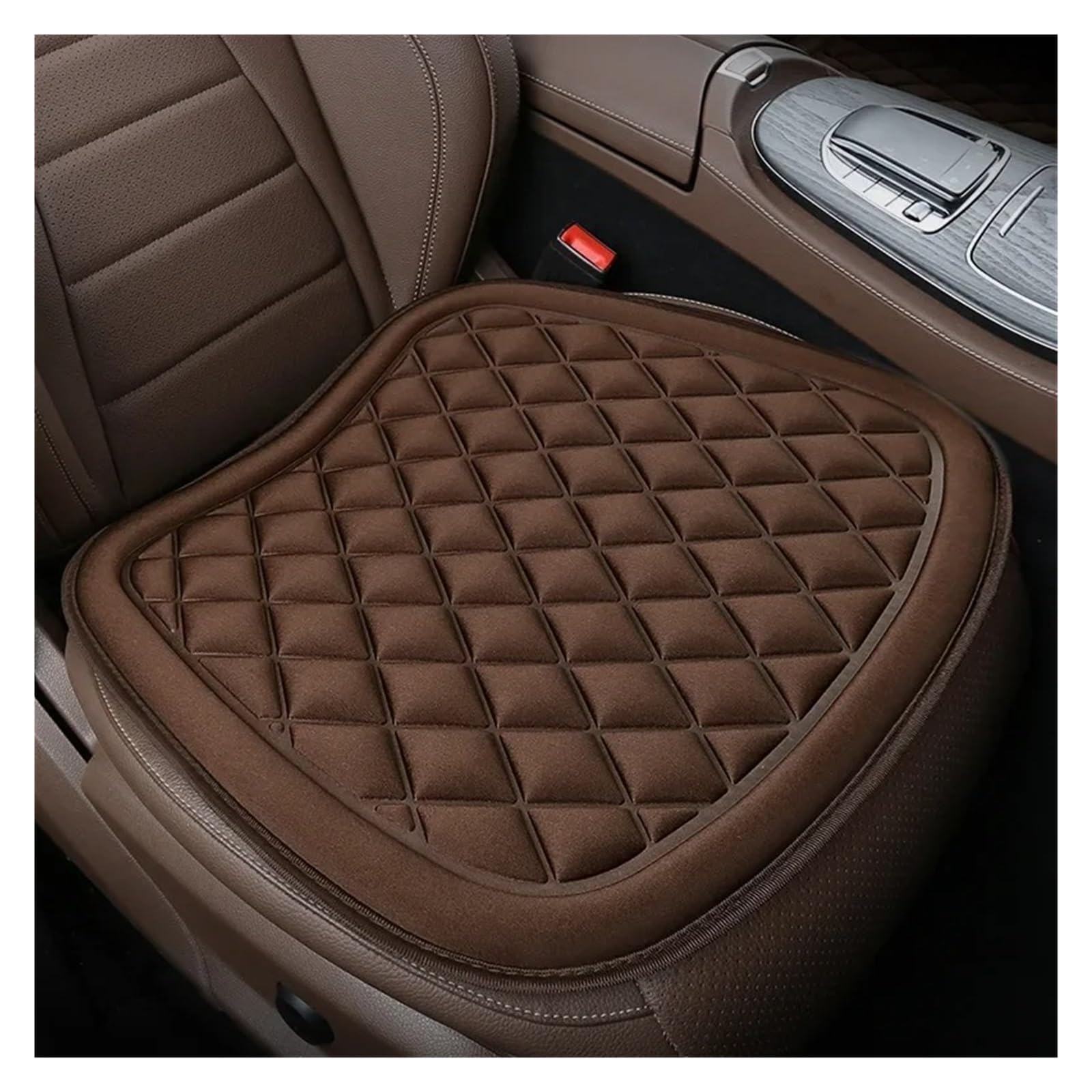 Autositzbezüge Autositzkissen Fahrersitzkissen Mit Komfort-Memory-Schaum Und Rutschfestem Gummi Fahrzeuge Autopolster Sitzbezug 1 Stück Autoinnenraum(Coffee) von TINGYUS