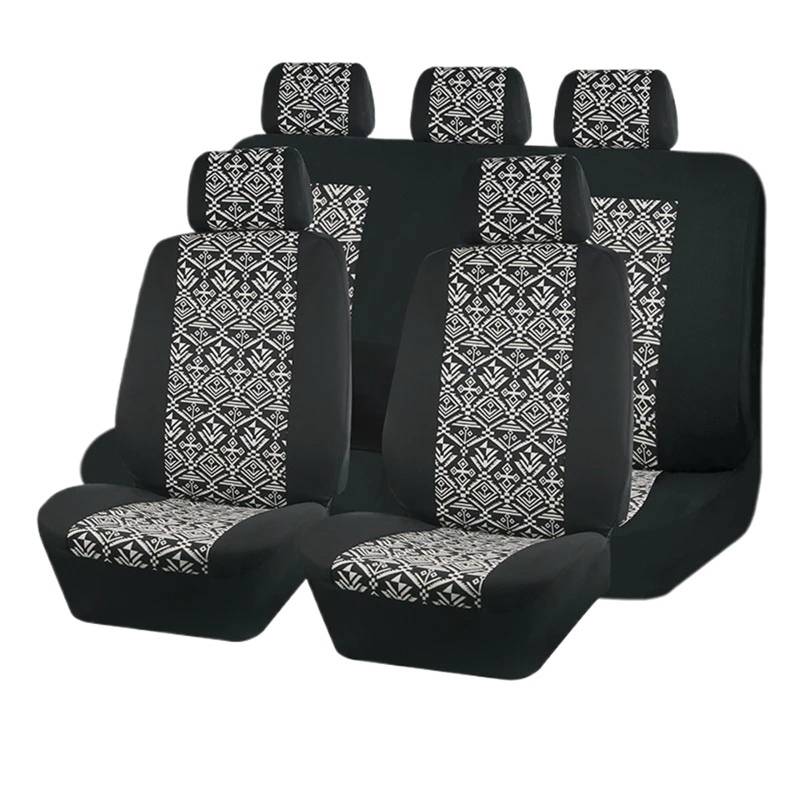 Autositzbezüge Fit Auto SUV LKW Universal Plyester Auto Sitzbezüge Auto Innen Airbag Kompatibel Autoinnenraum(5 seat) von TINGYUS