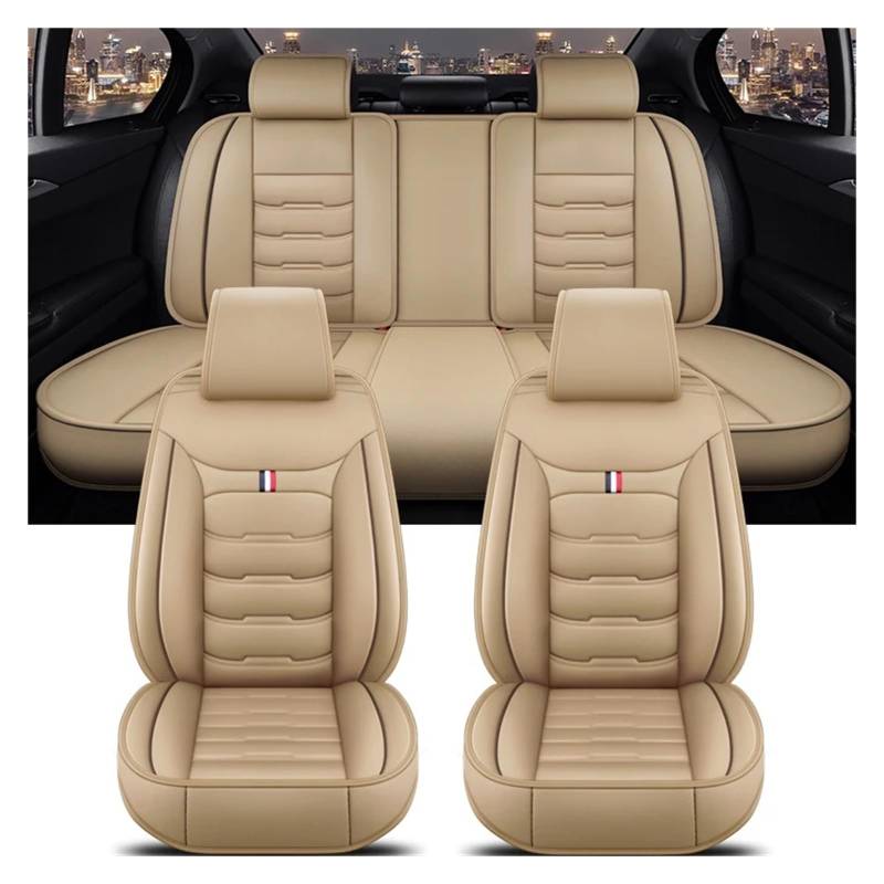 Autositzbezüge Für A3 Für Sportback A1 A4 A5 A6 A6L A7 A8 A8L PU-Leder Autozubehör Innenausstattung Autositzbezug Autoinnenraum(A Beige 5 Seat) von TINGYUS