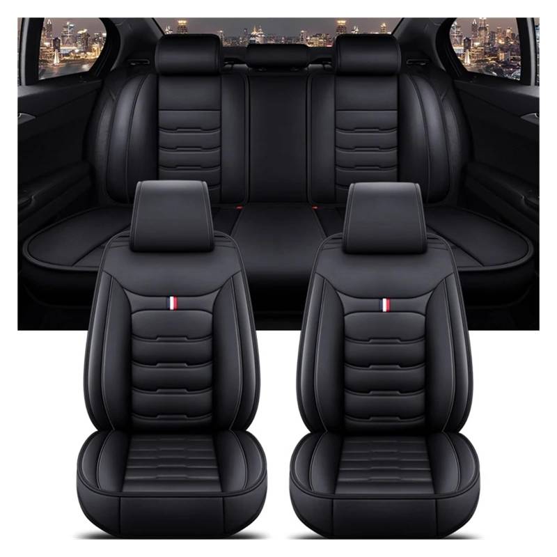 Autositzbezüge Für A3 Für Sportback A1 A4 A5 A6 A6L A7 A8 A8L PU-Leder Autozubehör Innenausstattung Autositzbezug Autoinnenraum(A Black 5 Seat) von TINGYUS