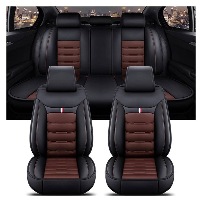 Autositzbezüge Für A3 Für Sportback A1 A4 A5 A6 A6L A7 A8 A8L PU-Leder Autozubehör Innenausstattung Autositzbezug Autoinnenraum(A Black Coffee 5 Seat) von TINGYUS