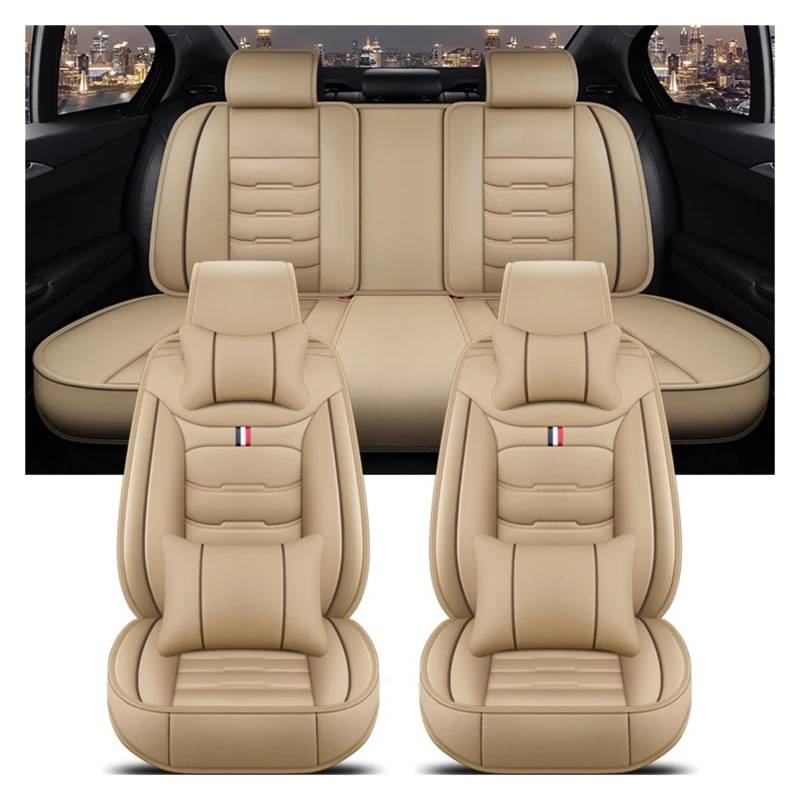 Autositzbezüge Für A3 Für Sportback A1 A4 A5 A6 A6L A7 A8 A8L PU-Leder Autozubehör Innenausstattung Autositzbezug Autoinnenraum(B Beige 5 Seat) von TINGYUS