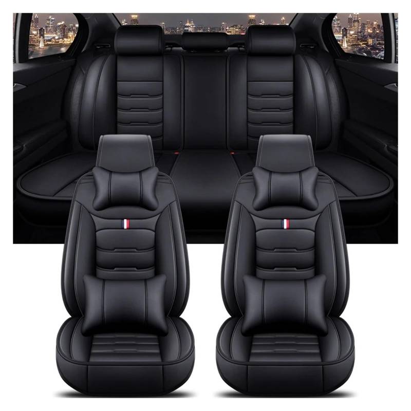 Autositzbezüge Für A3 Für Sportback A1 A4 A5 A6 A6L A7 A8 A8L PU-Leder Autozubehör Innenausstattung Autositzbezug Autoinnenraum(B Black 5 Seat) von TINGYUS