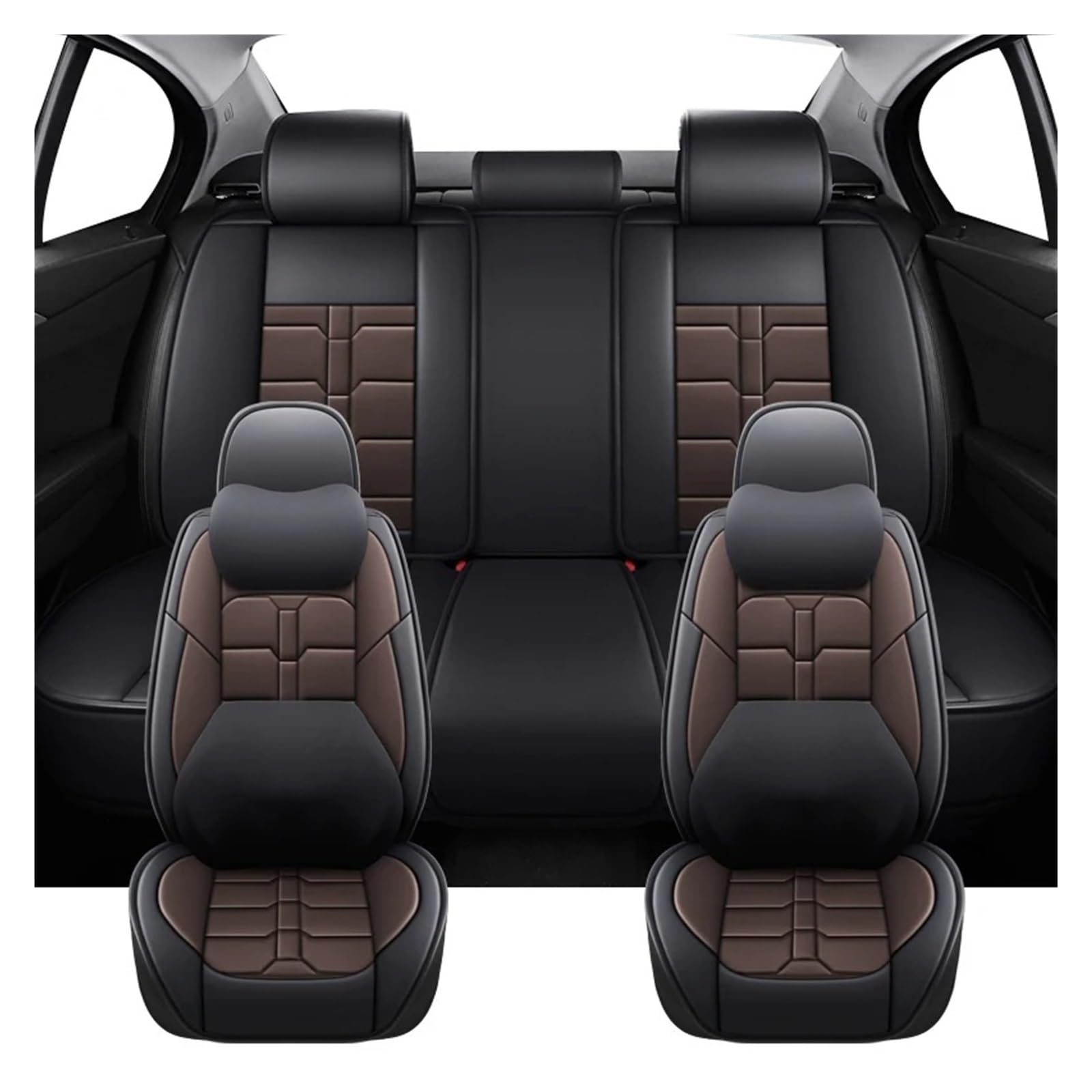 Autositzbezüge Für Benz W205 W211 W204 W203 Für EQB ML W164 Für EQC Für EQE Autositzbezüge Aus PU-Leder Auto-Innenausstattung Autoinnenraum(Luxury-Coffee) von TINGYUS
