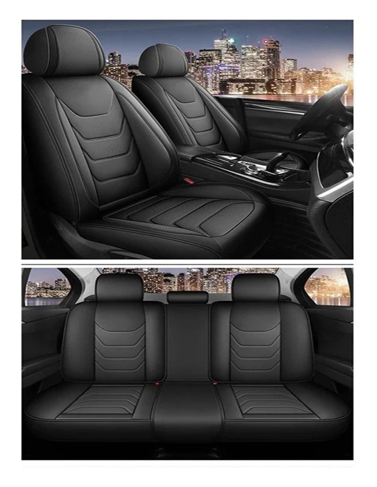 Autositzbezüge Für Fit Für Civic Für CRV Für XRV Für Accord Für Odyssey Für Jazz Für City Sitzbezug Car-Styling Autozubehör Autoinnenraum(A Black) von TINGYUS