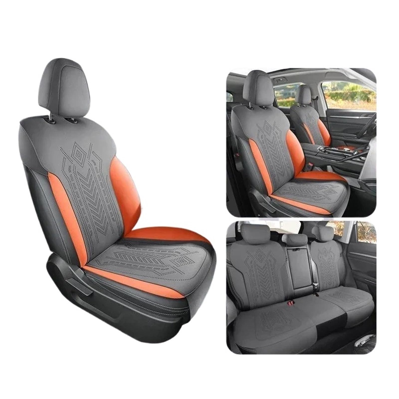 Autositzbezüge Für Haval H6 M6 H9 Für Dargo Für Jolion F7X H3 Leder-Autositzkissen Atmungsaktiver Vierjahreszeiten-Sitzbezug Autoinnenraum(Full Gray) von TINGYUS