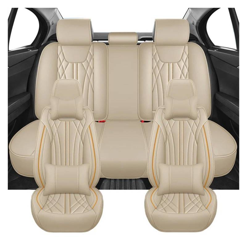 Autositzbezüge Für Opel Für Insignia Für Astra Für Corsa Für Grandland Für Vectra Autositzbezüge Komplettset Auto-Innenausstattung Autoinnenraum(Luxury-Beige) von TINGYUS