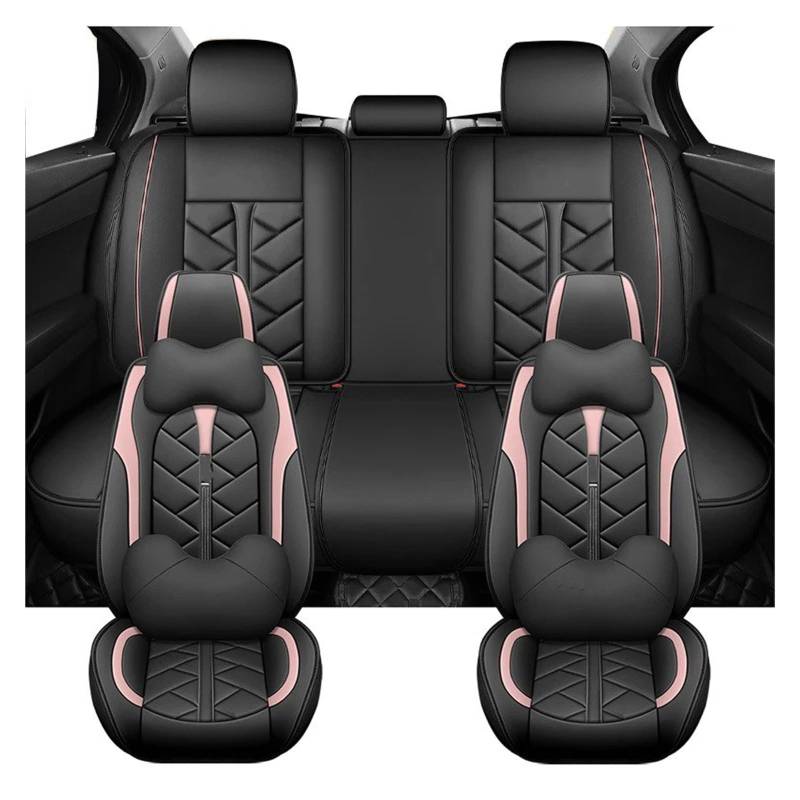 Autositzbezüge Für Toyota Für Camry Für Prius 30 Für Raize Für Corolla E150 Für Rav4 Für Yaris Luxus-Autositzbezüge Auto-Innenausstattung Autoinnenraum(Luxury-Pink) von TINGYUS