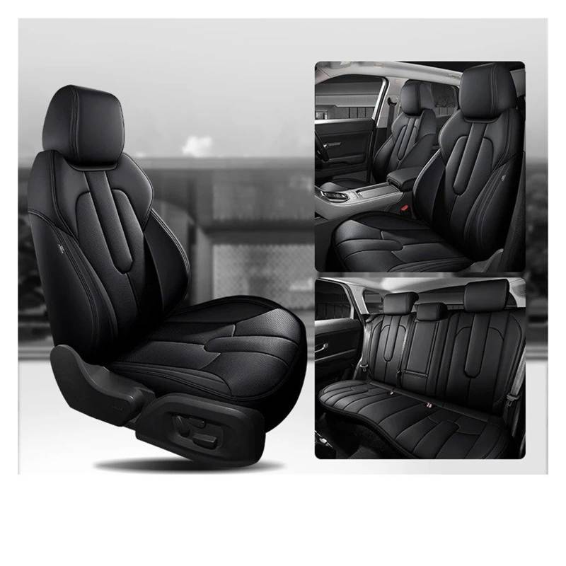 Autositzbezüge Für Volvo XC90 V50 S60 V40 C30 S80 XC70 S90 C70 Leder-Autositzbezüge Für Die Erste Reihe Und EIN Komplettes Set Von Sitzbezügen Autoinnenraum(Full Set-Black) von TINGYUS