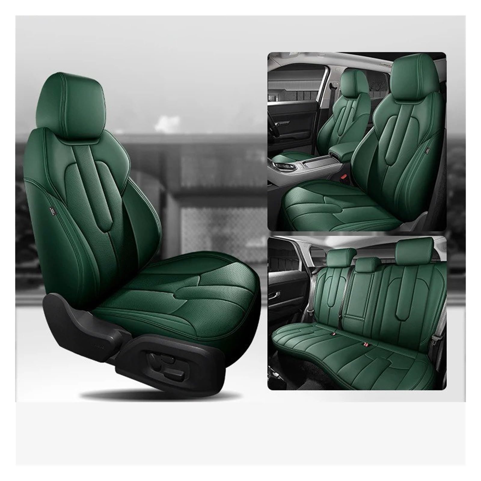 Autositzbezüge Für Volvo XC90 V50 S60 V40 C30 S80 XC70 S90 C70 Leder-Autositzbezüge Für Die Erste Reihe Und EIN Komplettes Set Von Sitzbezügen Autoinnenraum(Full Set-Green) von TINGYUS