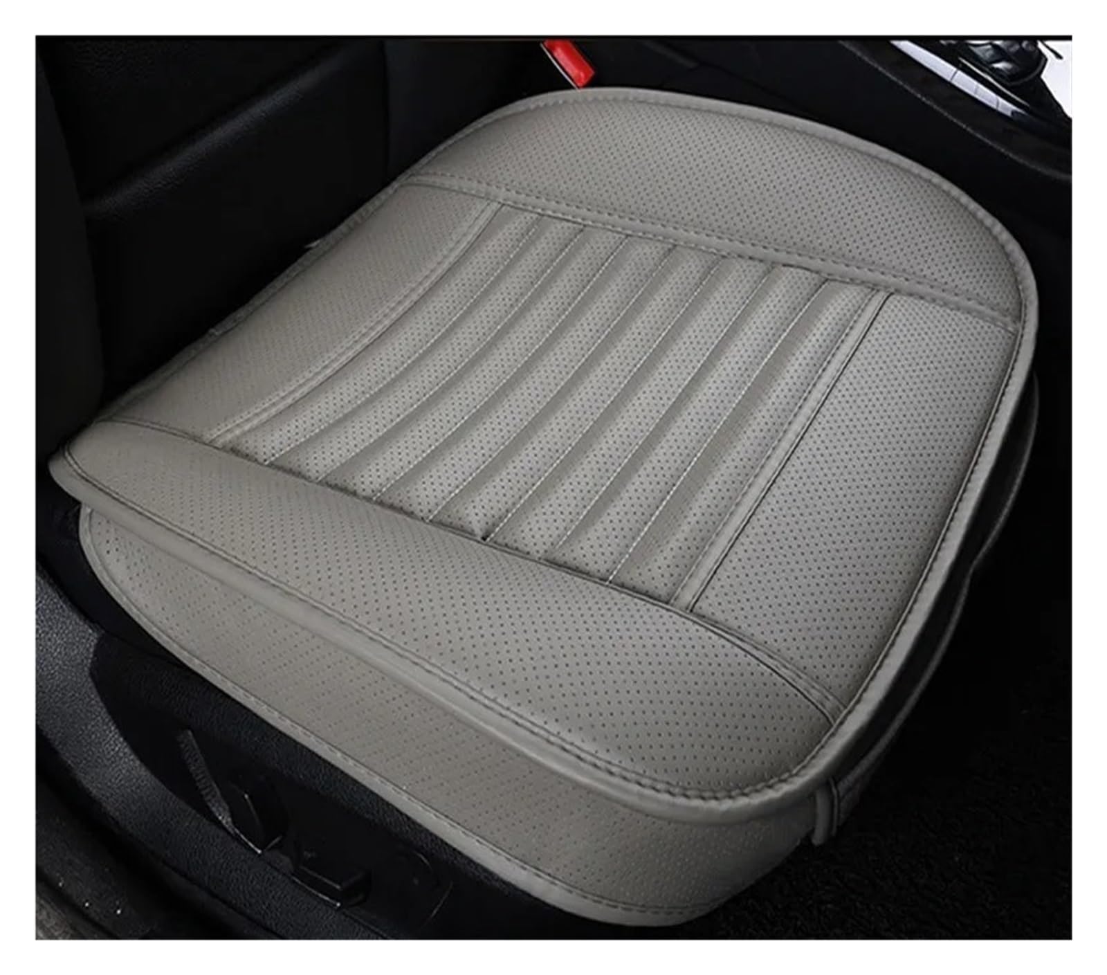 Autositzbezüge Ledersitzbezüge Autokissen Vier Jahreszeiten Autos Sitzbezug Universal Pad Matten Schutz Autoinnenraum(1*Front Gray) von TINGYUS