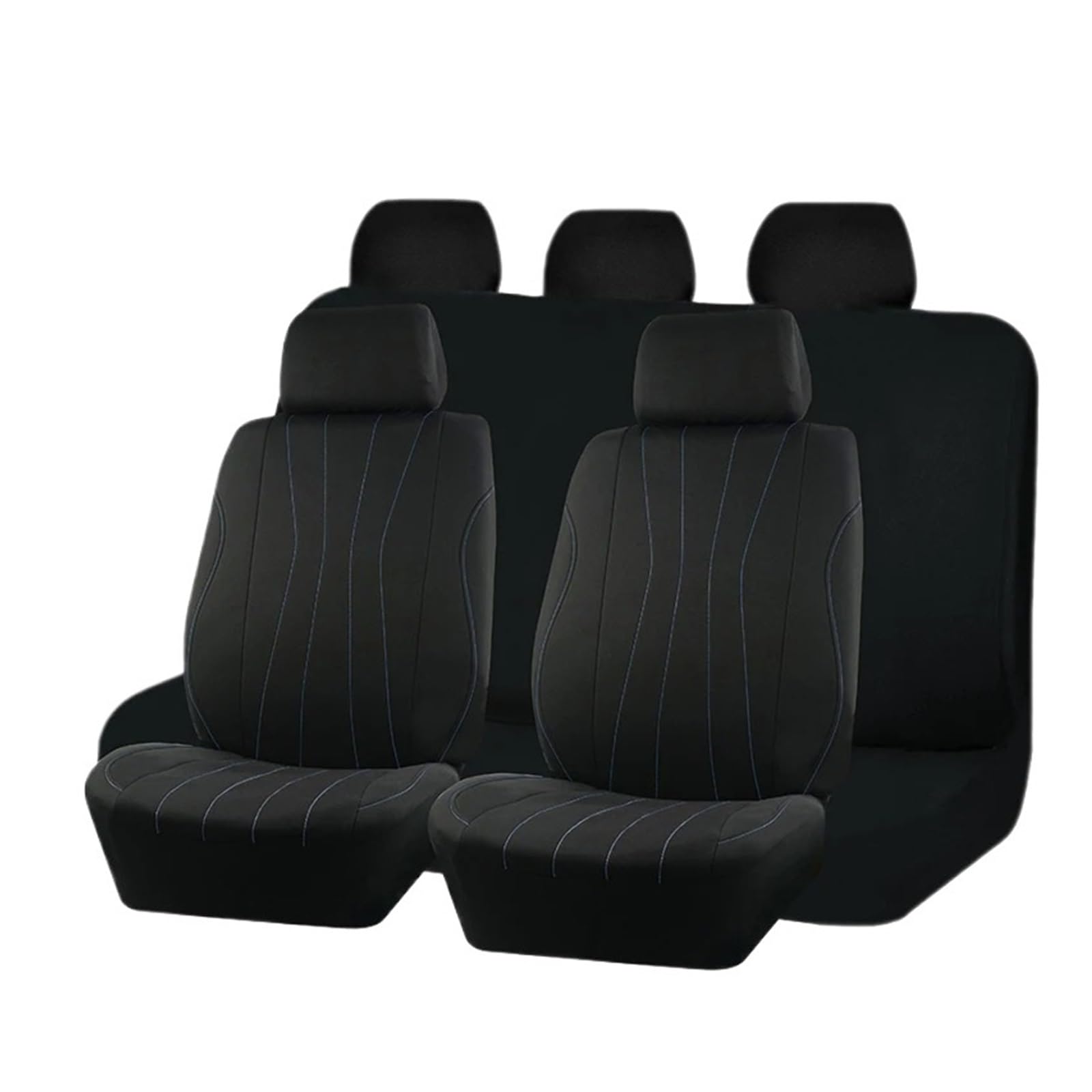 Autositzbezüge Passend Für Die Meisten Auto-, SUV-, LKW- Und Van-Sitzbezüge Aus Polyestergewebe, Fahrzeugsitzschutz-Set Mit Sport Line Autoinnenraum(5 Seat Blue) von TINGYUS