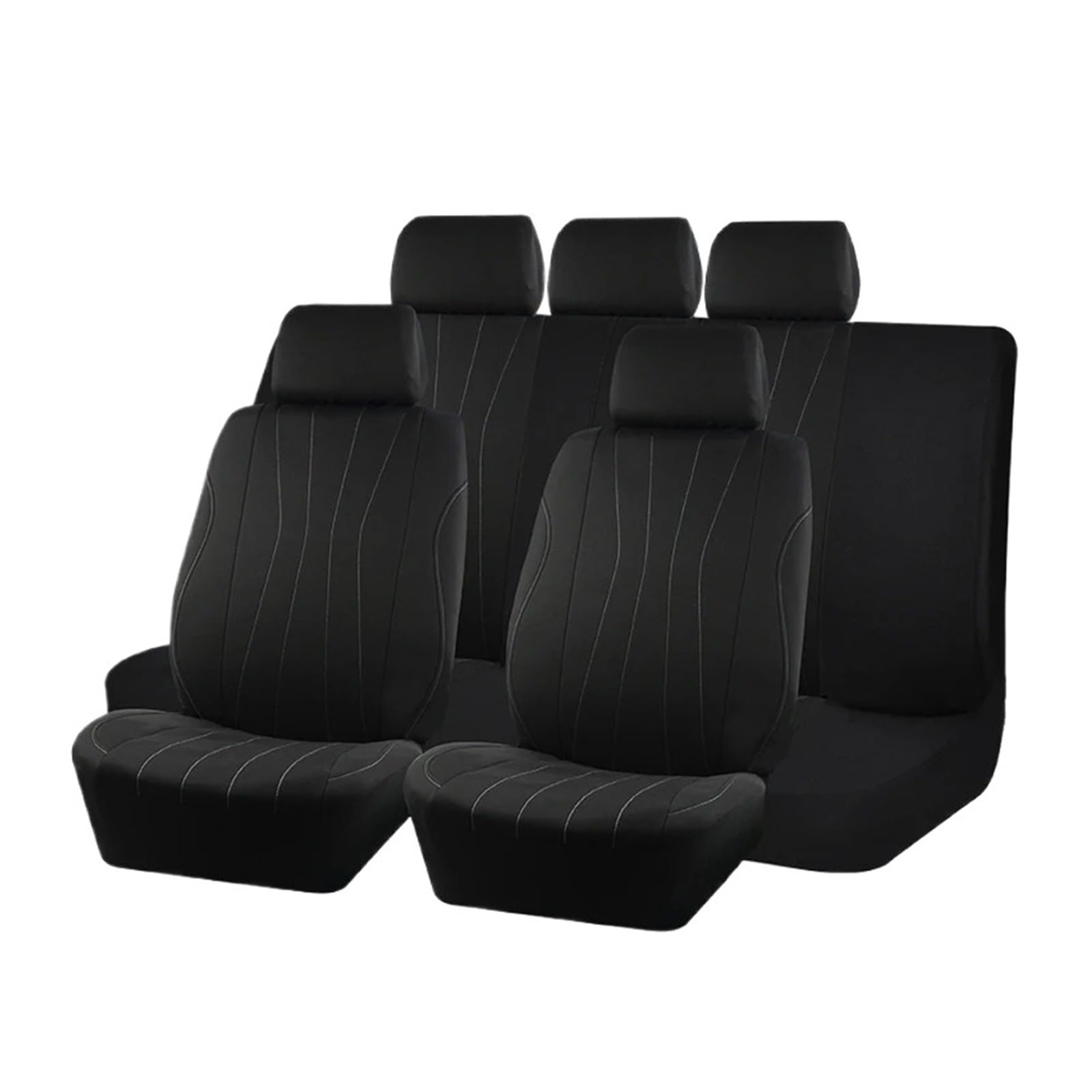 Autositzbezüge Passend Für Die Meisten Auto-, SUV-, LKW- Und Van-Sitzbezüge Aus Polyestergewebe, Fahrzeugsitzschutz-Set Mit Sport Line Autoinnenraum(5 Seat Gray) von TINGYUS