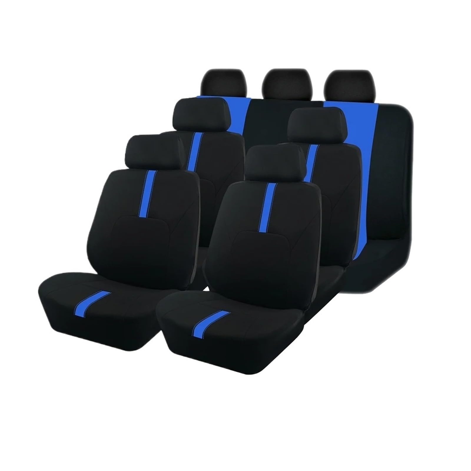 Autositzbezüge Passend Für Die Meisten Auto-, SUV-, LKW- Und Van-Sitzbezüge. Universelle Autositzbezüge Aus Polyester Im Sportlichen Design Autoinnenraum(B 7 Seat Blue) von TINGYUS