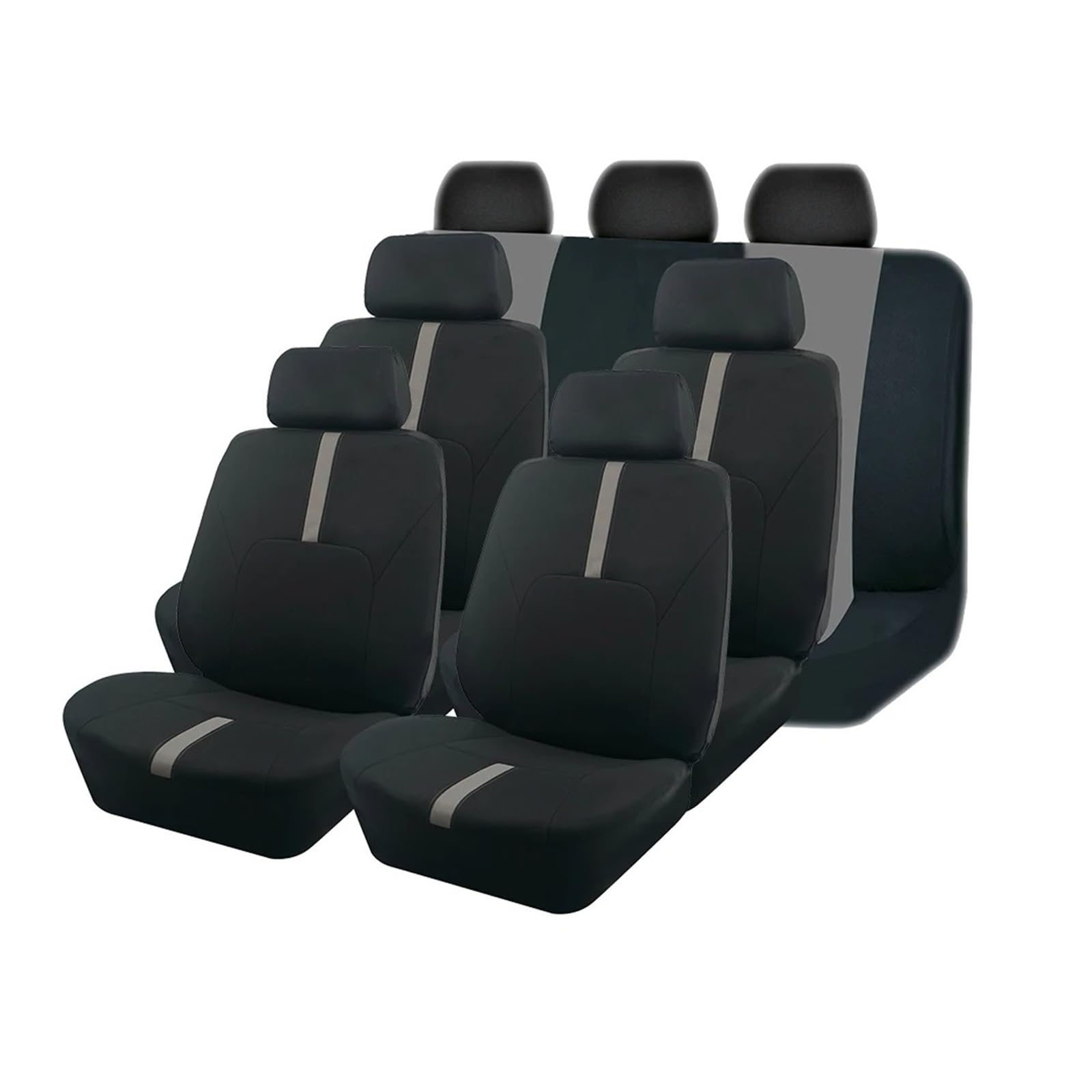 Autositzbezüge Passend Für Die Meisten Auto-, SUV-, LKW- Und Van-Sitzbezüge. Universelle Autositzbezüge Aus Polyester Im Sportlichen Design Autoinnenraum(B 7 Seat Gray) von TINGYUS