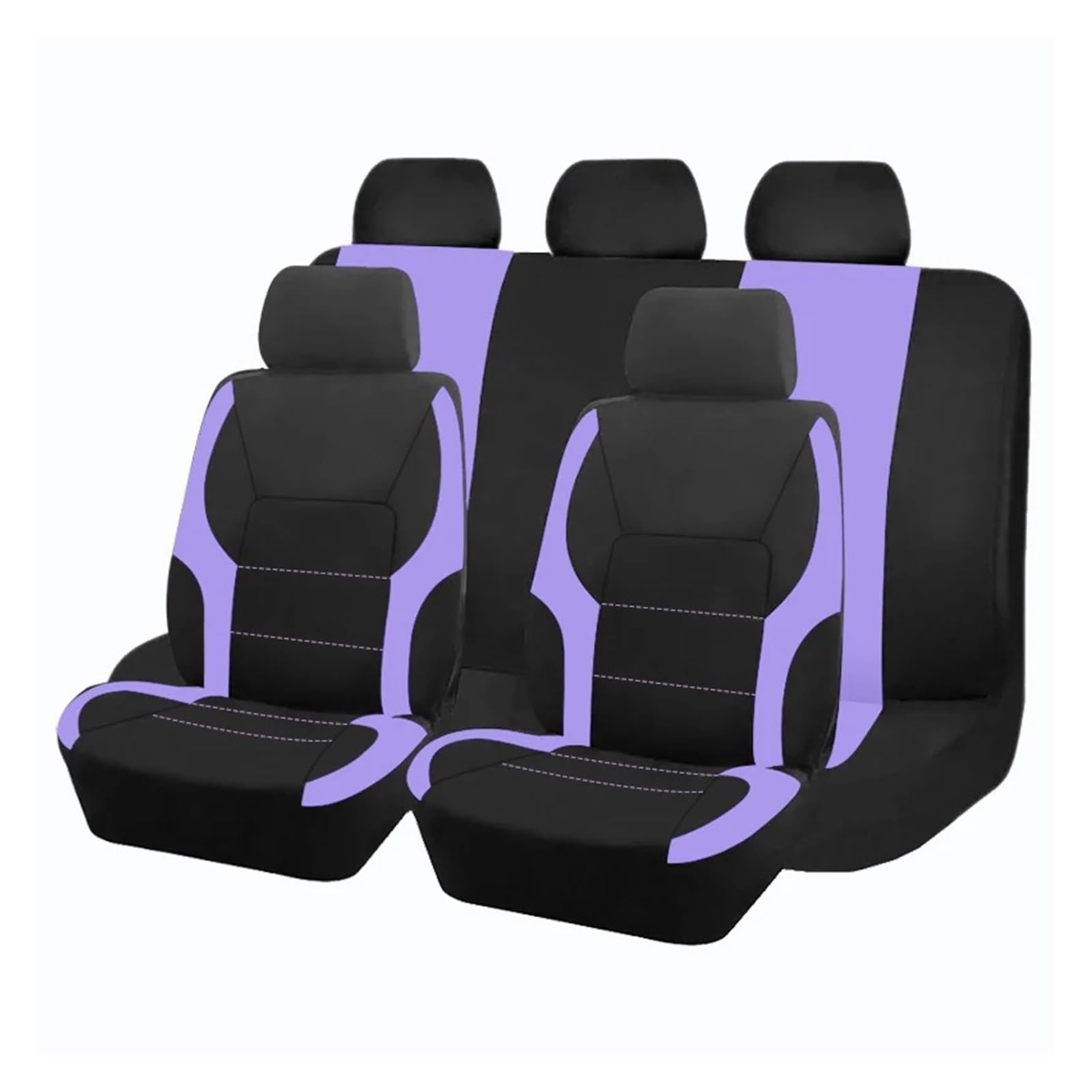 Autositzbezüge Passend Für Die Meisten Auto SUV LKW- Und Van-Sitzbezüge Universelle Autositzbezüge Dünnes Polyestergewebe Mit 2 Mm Schwamm Autoinnenraum(Pruple 5 seat) von TINGYUS