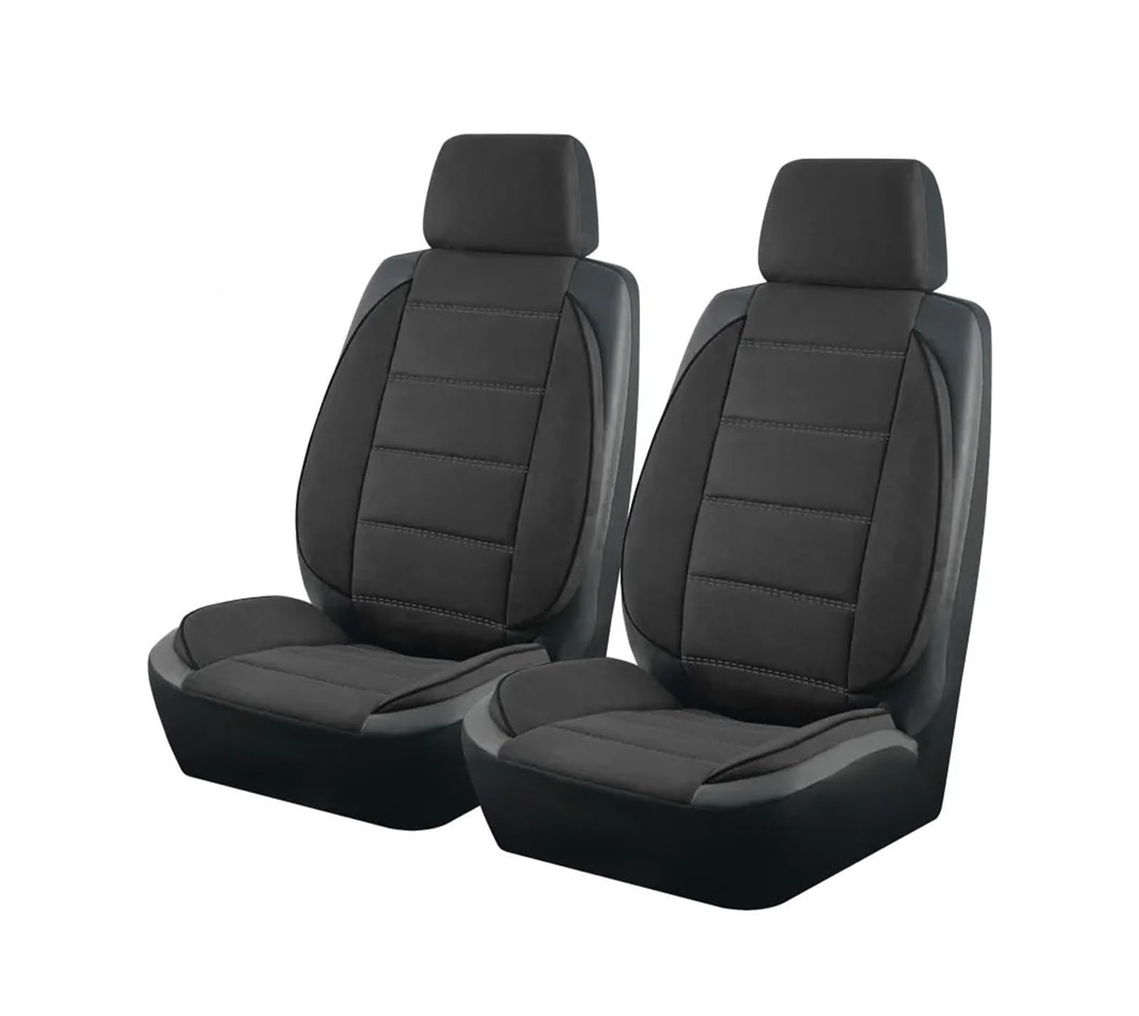 Autositzbezüge Passend Für Die Meisten Autos Universelle sitzbezüge Seiten-Stereo-Modellierung Leder-Flusen-sitzbezüge Zubehör Für Den Innenraum Autoinnenraum(Black 2 Seat) von TINGYUS