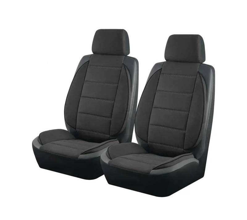 Autositzbezüge Passend Für Die Meisten Autos Universelle sitzbezüge Seiten-Stereo-Modellierung Leder-Flusen-sitzbezüge Zubehör Für Den Innenraum Autoinnenraum(Black 2 Seat) von TINGYUS