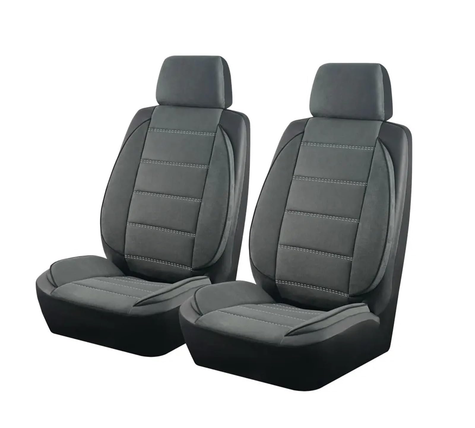 Autositzbezüge Passend Für Die Meisten Autos Universelle sitzbezüge Seiten-Stereo-Modellierung Leder-Flusen-sitzbezüge Zubehör Für Den Innenraum Autoinnenraum(Gray 2 Seat) von TINGYUS