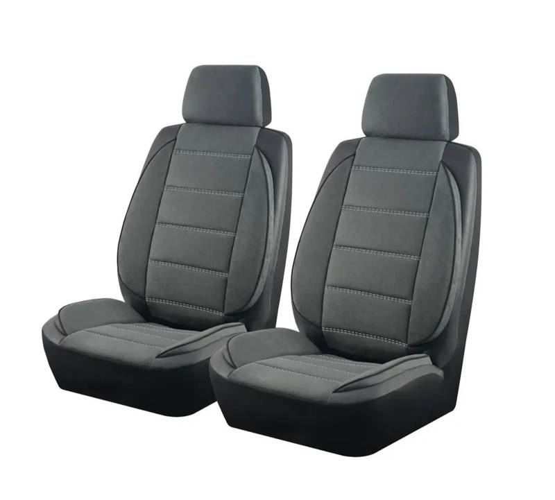 Autositzbezüge Passend Für Die Meisten Autos Universelle sitzbezüge Seiten-Stereo-Modellierung Leder-Flusen-sitzbezüge Zubehör Für Den Innenraum Autoinnenraum(Gray 2 Seat) von TINGYUS