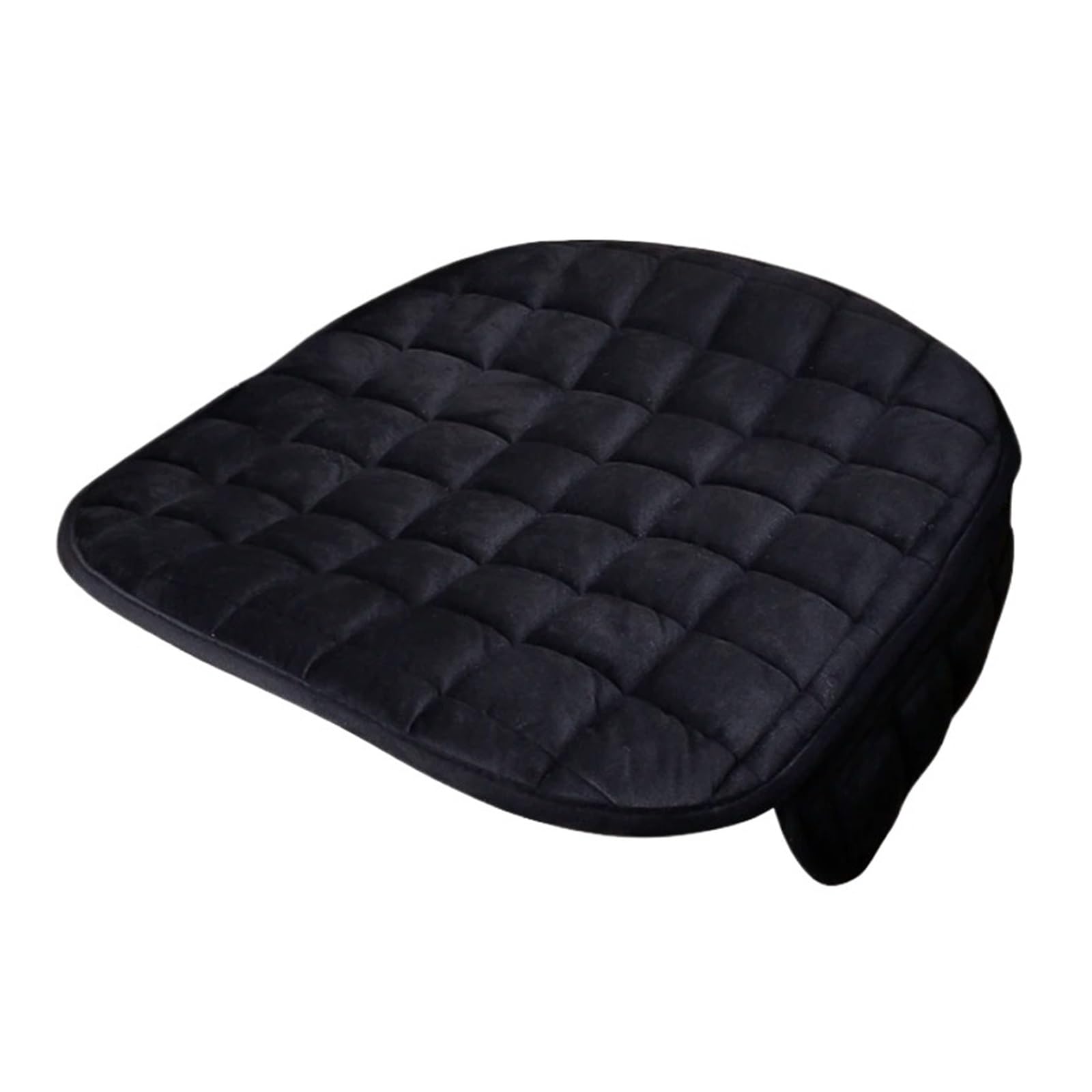 Autositzbezüge Plüsch Auto Sitzbezüge Set Auto Sitzkissen Winter Auto Sitz Protector Weiche Anti Slip Pads Autoinnenraum(O1 Black Front*1piece) von TINGYUS