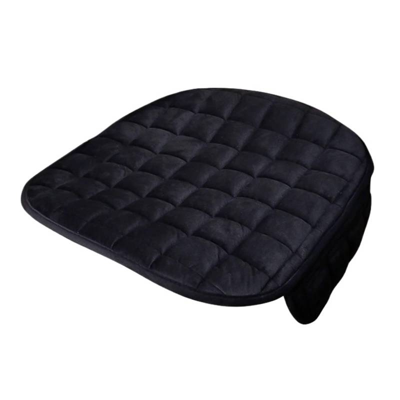 Autositzbezüge Plüsch Auto Sitzbezüge Set Auto Sitzkissen Winter Auto Sitz Protector Weiche Anti Slip Pads Autoinnenraum(O1 Black Front*1piece) von TINGYUS