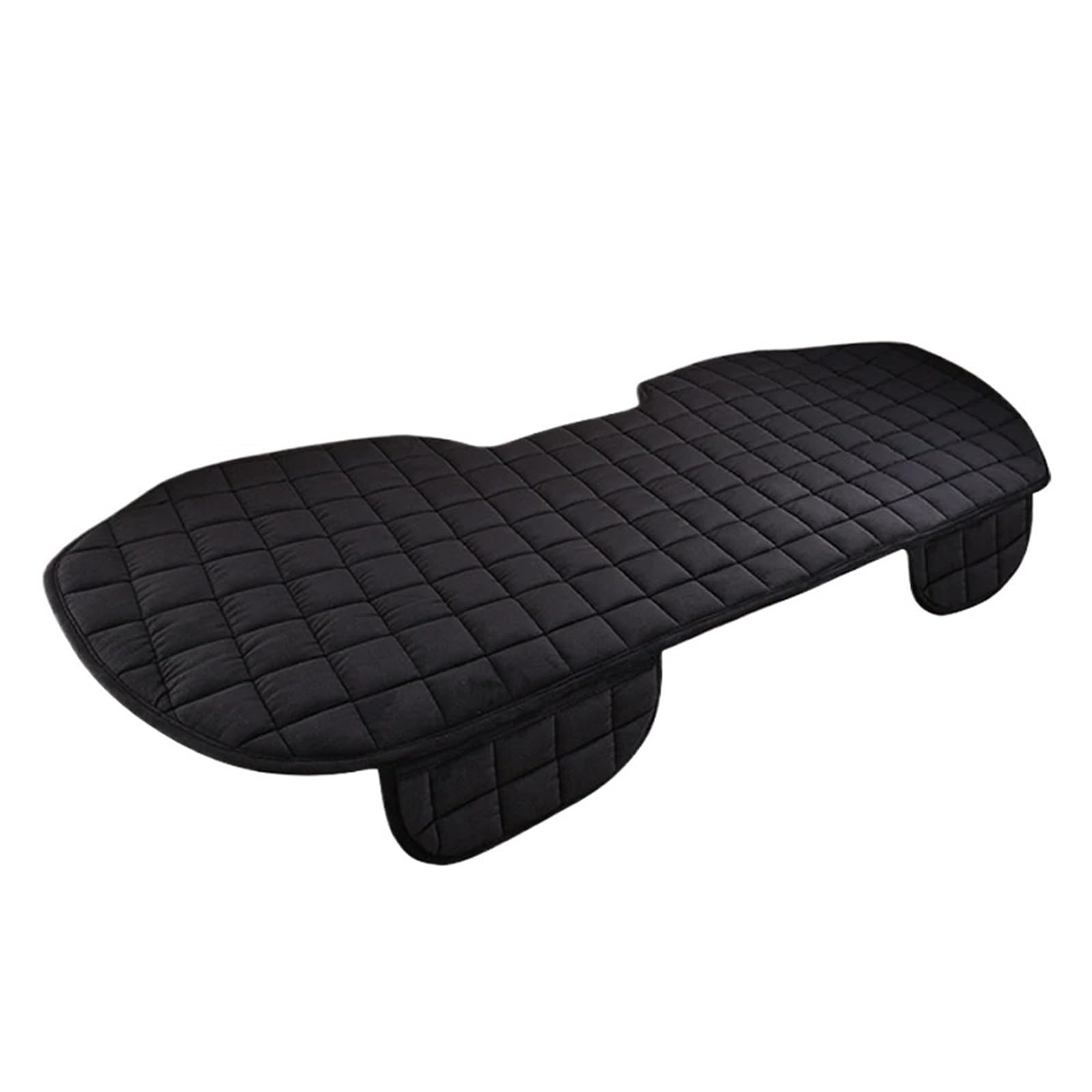 Autositzbezüge Plüsch Auto Sitzbezüge Set Auto Sitzkissen Winter Auto Sitz Protector Weiche Anti Slip Pads Autoinnenraum(O1 Black Rear*1piece) von TINGYUS