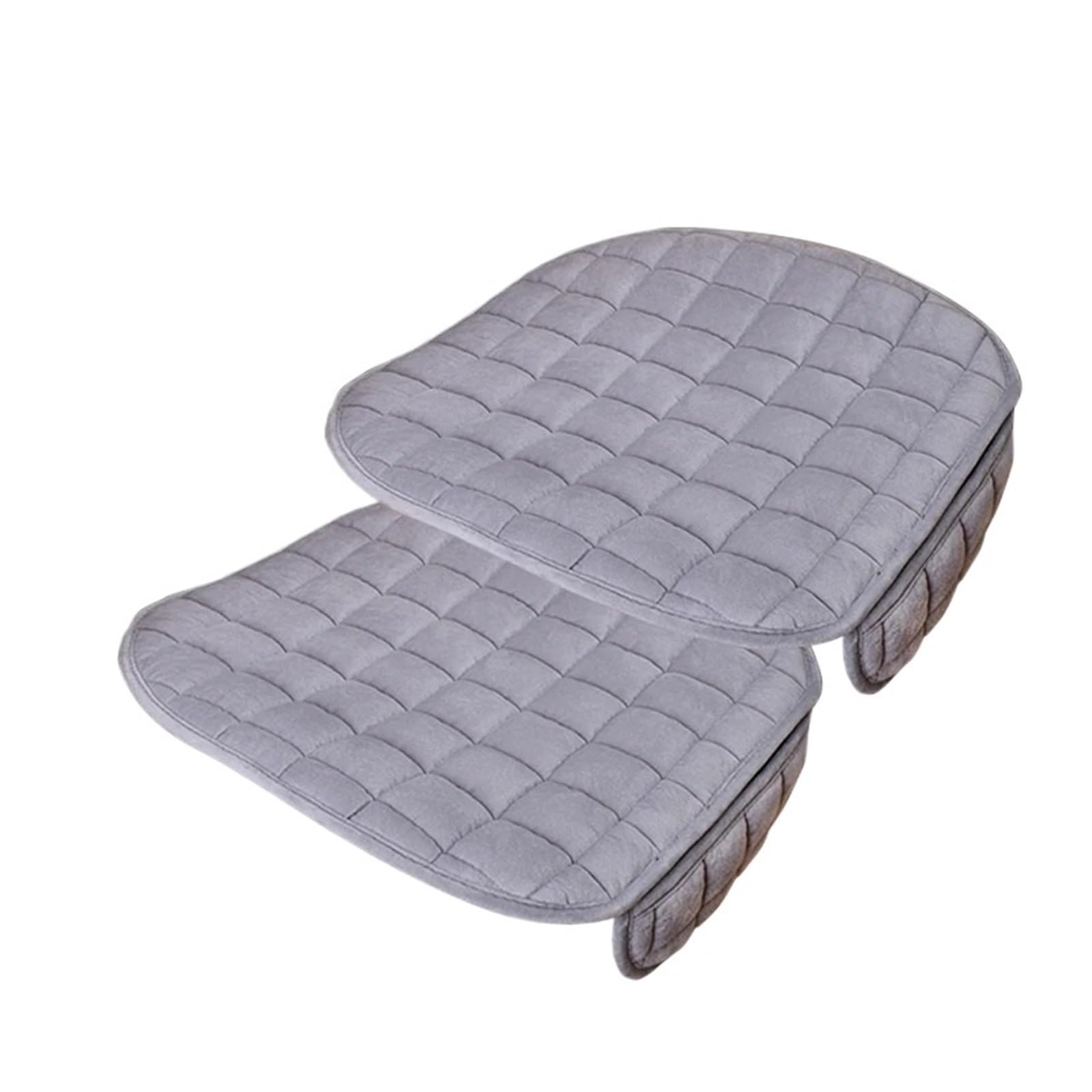 Autositzbezüge Plüsch Auto Sitzbezüge Set Auto Sitzkissen Winter Auto Sitz Protector Weiche Anti Slip Pads Autoinnenraum(O1 Gray Front*2 Piece) von TINGYUS