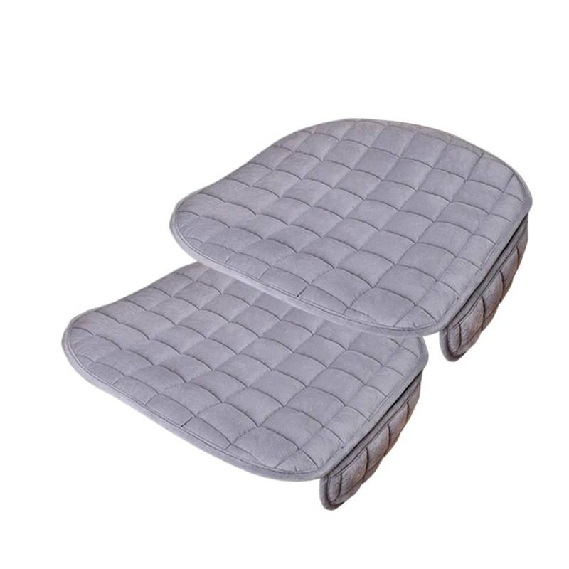 Autositzbezüge Plüsch Auto Sitzbezüge Set Auto Sitzkissen Winter Auto Sitz Protector Weiche Anti Slip Pads Autoinnenraum(O1 Gray Front*2 Piece) von TINGYUS