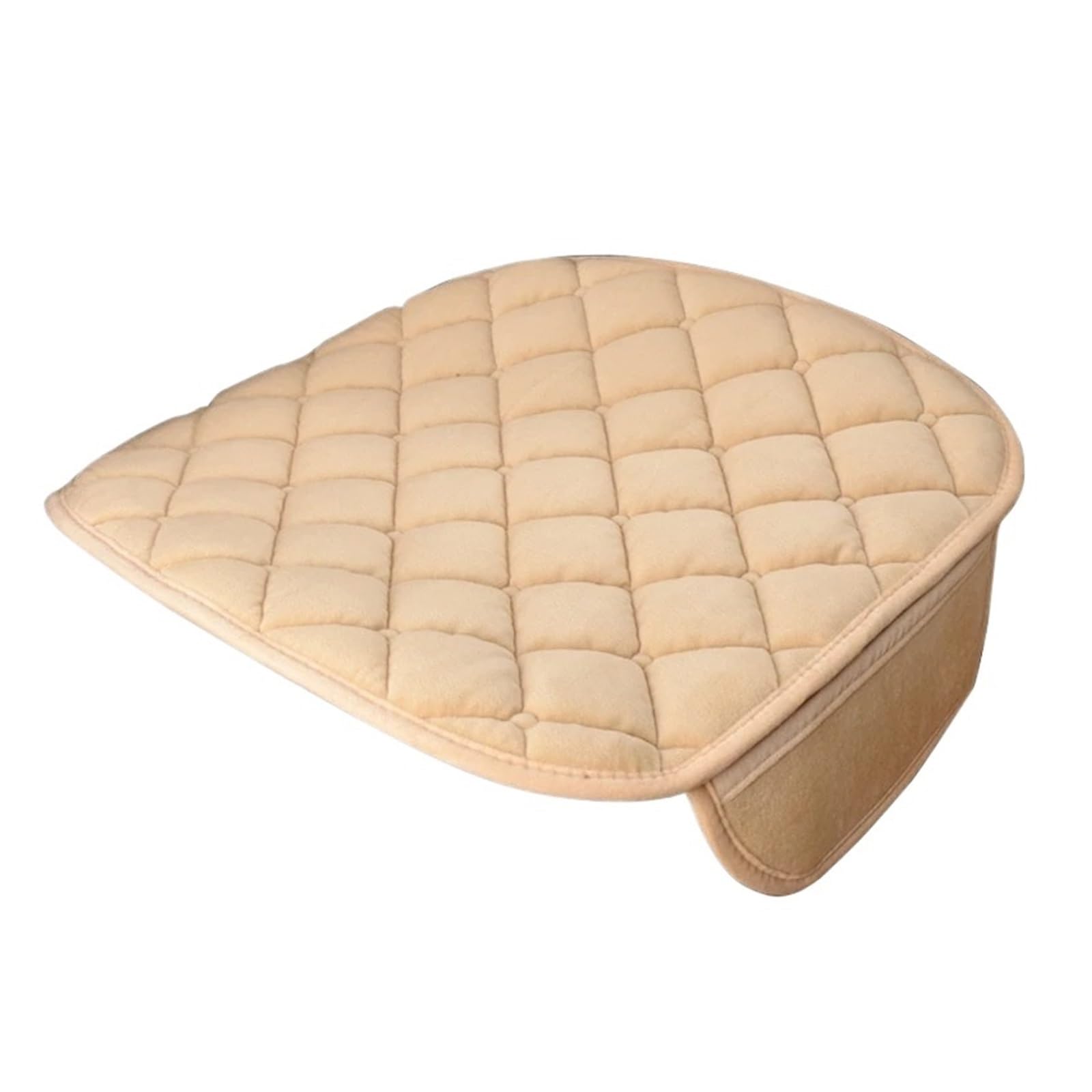 Autositzbezüge Plüsch Auto Sitzbezüge Set Auto Sitzkissen Winter Auto Sitz Protector Weiche Anti Slip Pads Autoinnenraum(O2 Beige Front*1piece) von TINGYUS