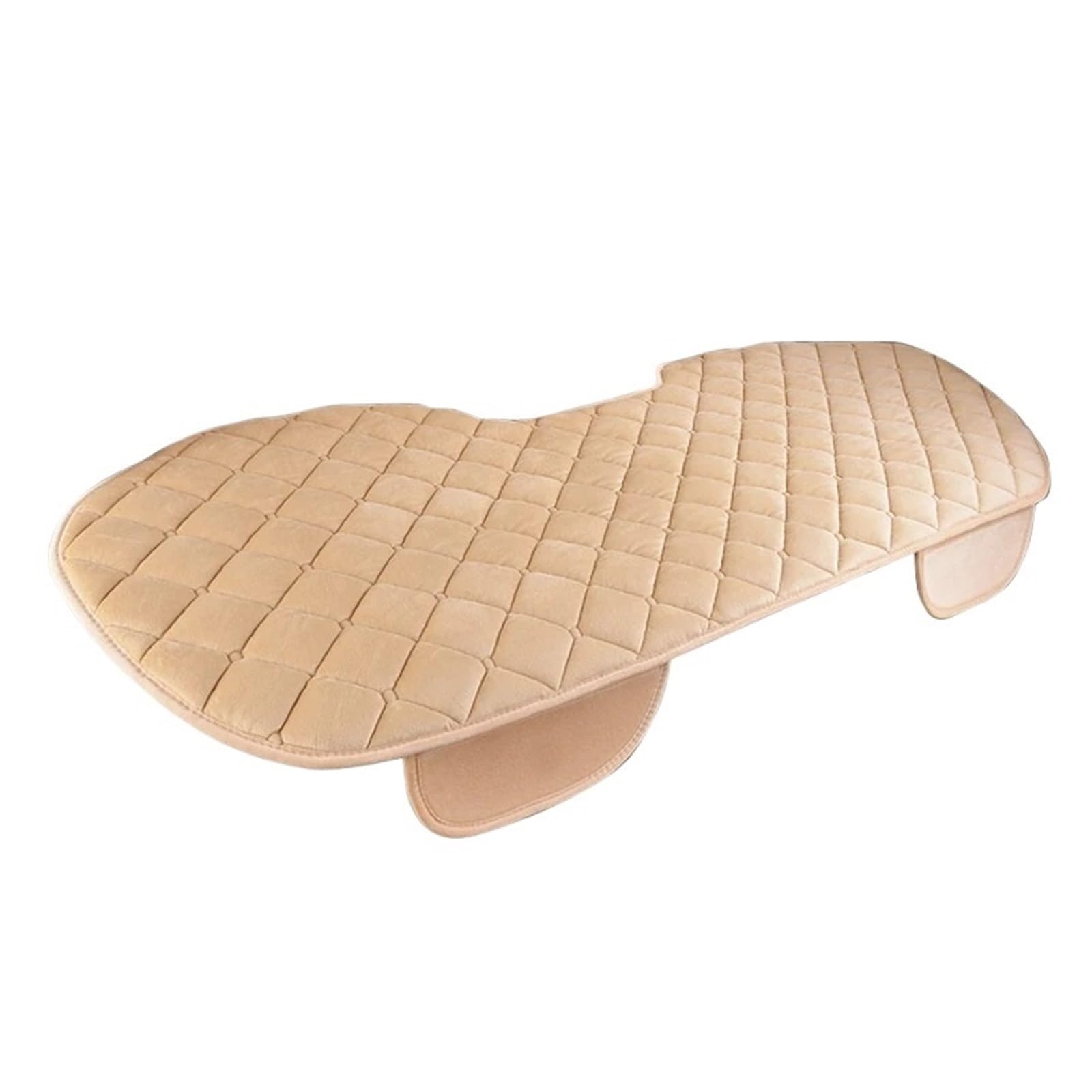 Autositzbezüge Plüsch Auto Sitzbezüge Set Auto Sitzkissen Winter Auto Sitz Protector Weiche Anti Slip Pads Autoinnenraum(O2 Beigr Rear*1piece) von TINGYUS