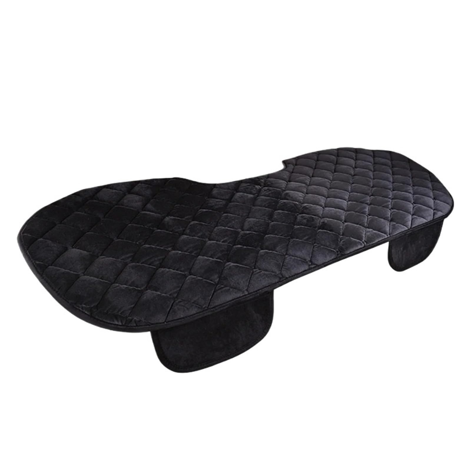 Autositzbezüge Plüsch Auto Sitzbezüge Set Auto Sitzkissen Winter Auto Sitz Protector Weiche Anti Slip Pads Autoinnenraum(O2 Black Rear*1piece) von TINGYUS