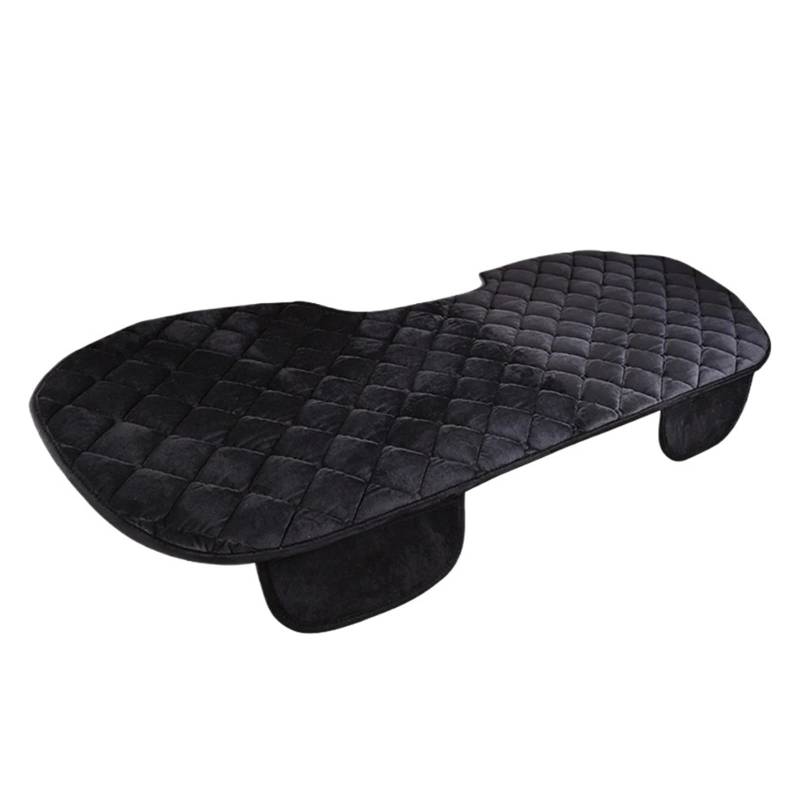 Autositzbezüge Plüsch Auto Sitzbezüge Set Auto Sitzkissen Winter Auto Sitz Protector Weiche Anti Slip Pads Autoinnenraum(O2 Black Rear*1piece) von TINGYUS