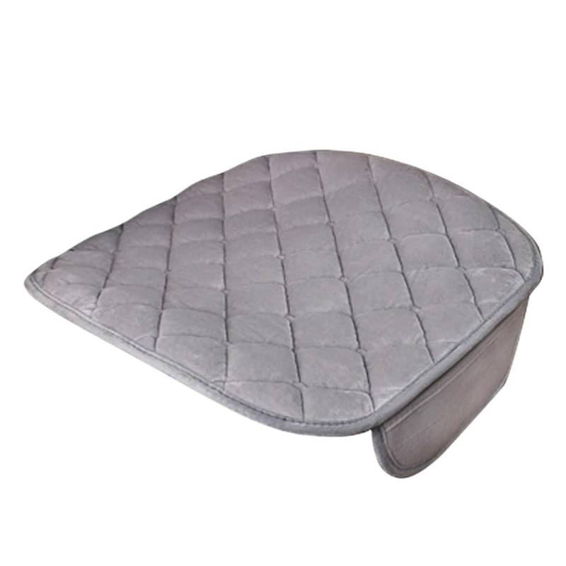 Autositzbezüge Plüsch Auto Sitzbezüge Set Auto Sitzkissen Winter Auto Sitz Protector Weiche Anti Slip Pads Autoinnenraum(O2 Gray Front*1piece) von TINGYUS