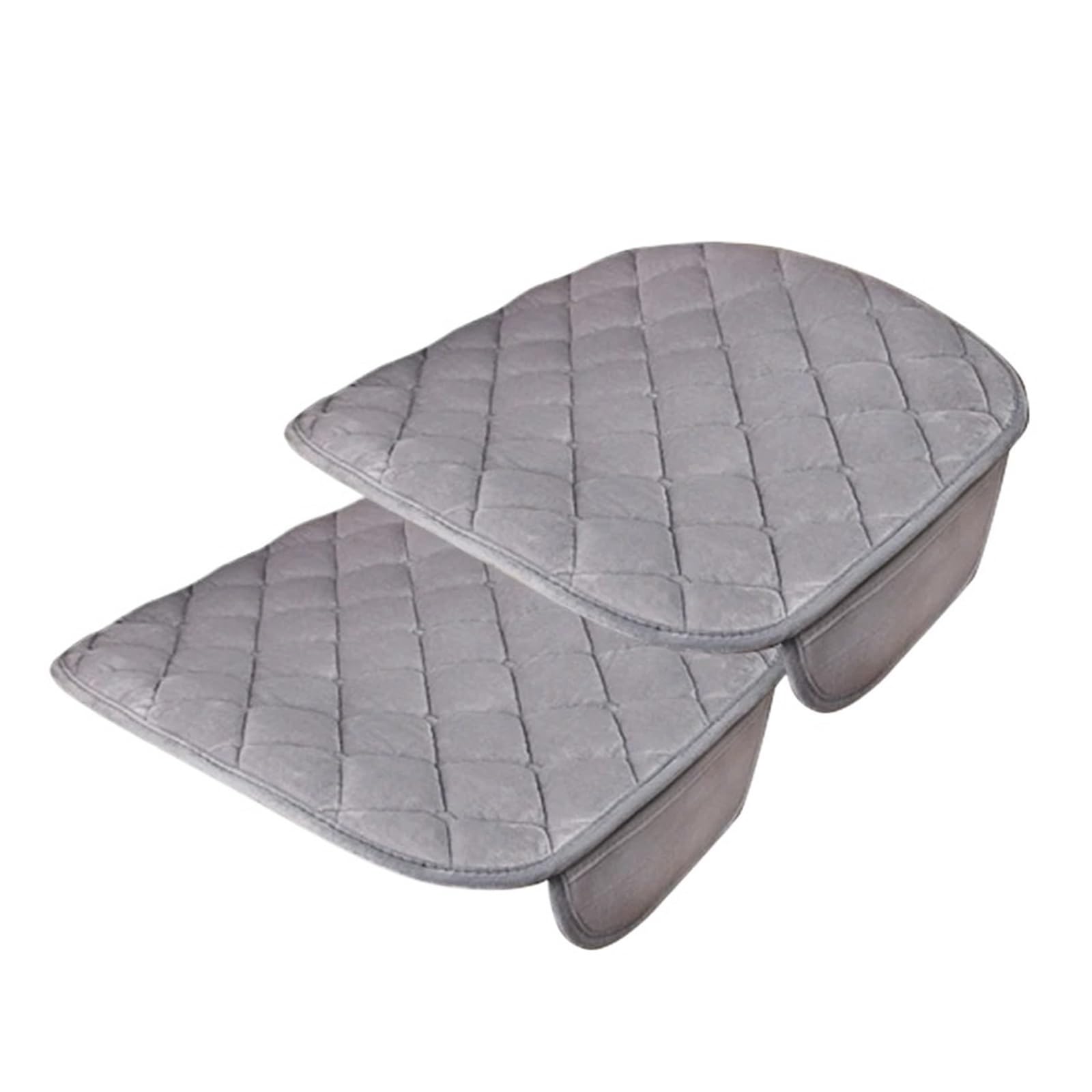 Autositzbezüge Plüsch Auto Sitzbezüge Set Auto Sitzkissen Winter Auto Sitz Protector Weiche Anti Slip Pads Autoinnenraum(O2 Gray Front*2 Piece) von TINGYUS