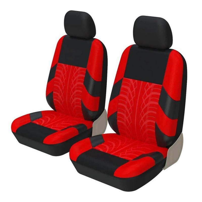 Autositzbezüge Universal, Passend Für Die Meisten Autos, Bezüge, Autositzbezüge-Set, Polyestergewebe, Autositzschutz Autoinnenraum(2*RED) von TINGYUS
