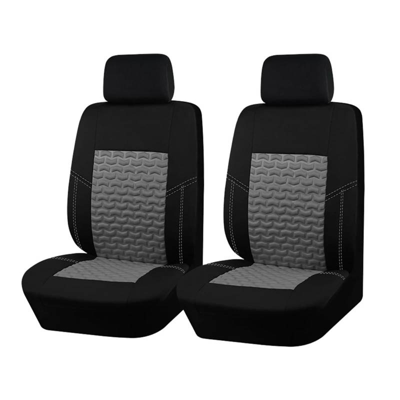 Autositzbezüge Universal Autositzbezüge Reifen Textur Presse Atmungsaktive Stoff Sitzbezüge Autoinnenraum(Black Gray 2 seat) von TINGYUS